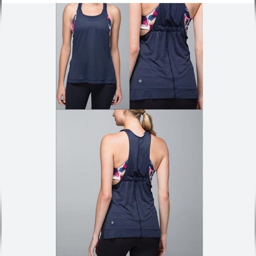 Lululemon Women's Navy Blue Racerback Tank Top